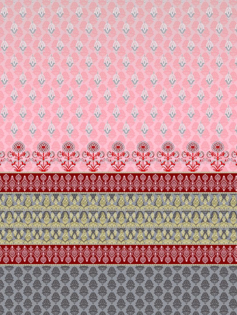 shades of shraddha double bedsheet set super king size 300 tc 100% cotton pink colour - 17550740 - Zoom Image - 4