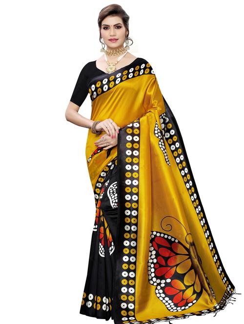 conversational printed saree with blouse - 17550762 - Standard Image - 1