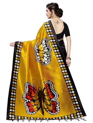 conversational printed saree with blouse - 17550762 - Standard Image - 2