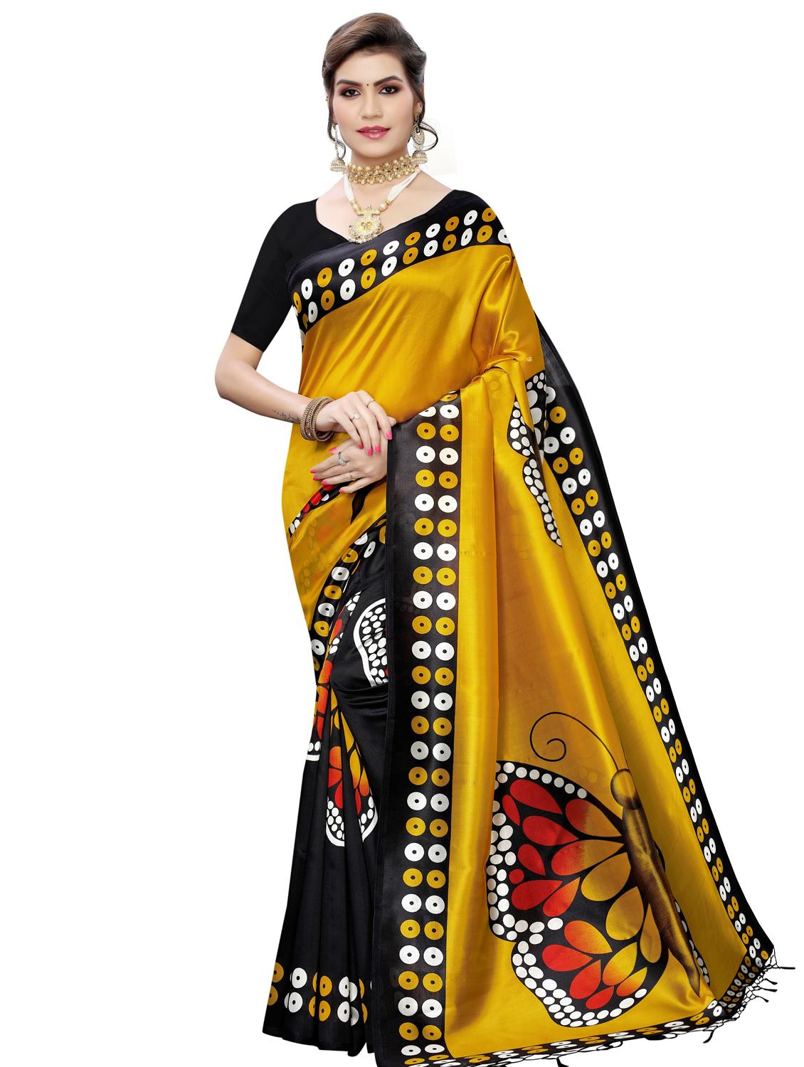 conversational printed saree with blouse - 17550762 - Zoom Image - 1