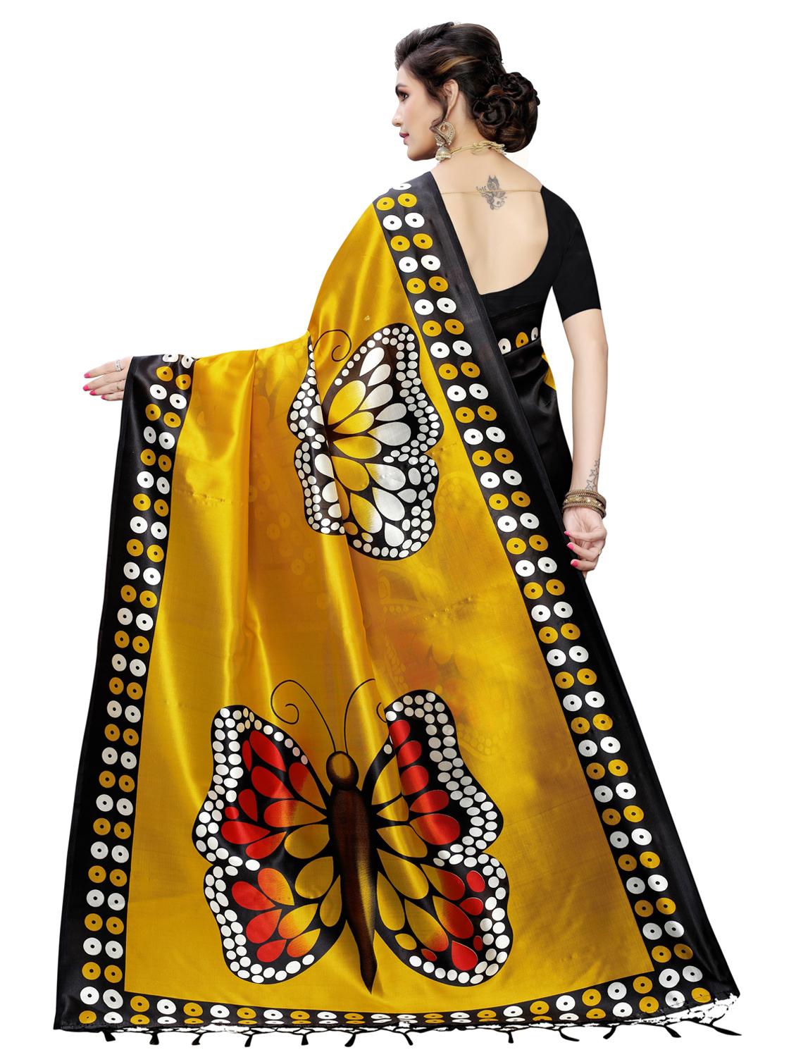 conversational printed saree with blouse - 17550762 - Zoom Image - 2
