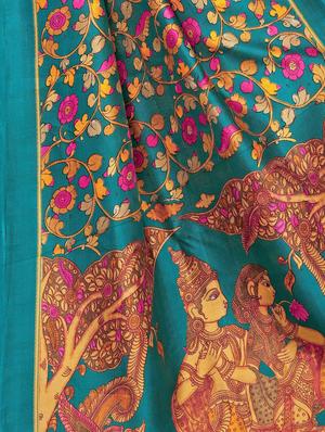 floral printed saree with blouse - 17550766 - Standard Image - 4
