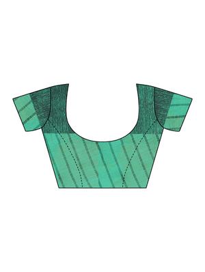 stripe printed saree with blouse - 17550790 - Standard Image - 3