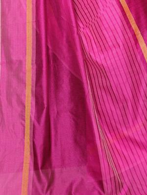 striped fusion saree with blouse - 17550822 - Standard Image - 4