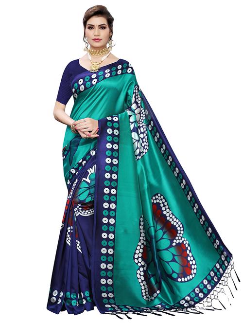 conversational printed saree with blouse - 17550844 - Standard Image - 1