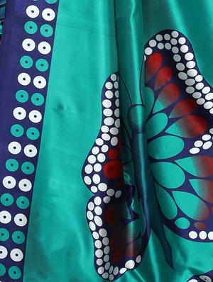 conversational printed saree with blouse - 17550844 - Standard Image - 4