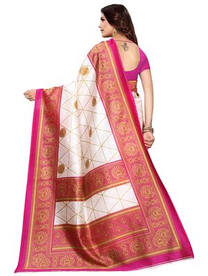 checkered printed saree with blouse - 17550845 - Standard Image - 2