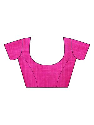 checkered printed saree with blouse - 17550845 - Standard Image - 3