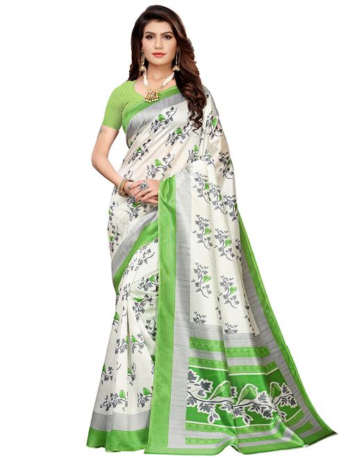 conversational printed saree with blouse - 17550854 - Very Small Image - 1