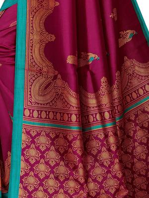 self design printed saree with blouse - 17550893 - Standard Image - 3
