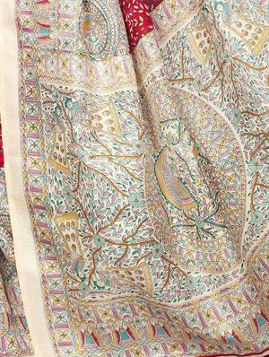 conversational printed saree with blouse - 17550896 - Standard Image - 4