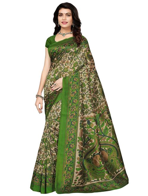 floral printed saree with blouse - 17550901 - Standard Image - 1