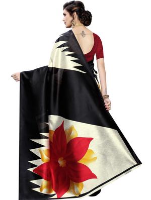 floral printed saree with blouse - 17550911 - Standard Image - 2