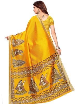 madhubani printed saree with blouse - 17550920 - Standard Image - 2