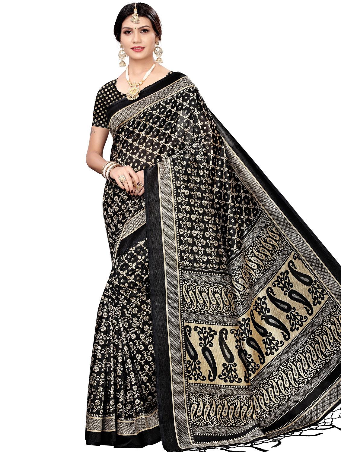 paisley self design saree with blouse - 17550924 - Zoom Image - 1