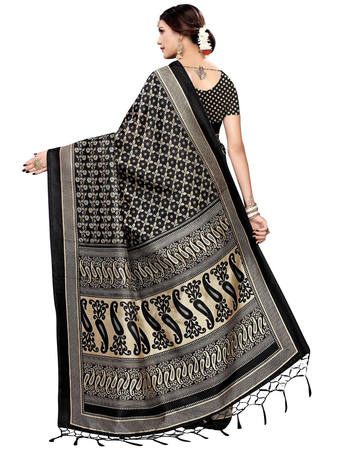 paisley self design saree with blouse - 17550924 - Zoom Image - 2