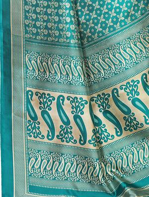 self design printed saree with blouse - 17550940 - Standard Image - 4