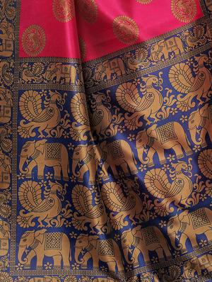 conversational printed saree with blouse - 17550942 - Standard Image - 3