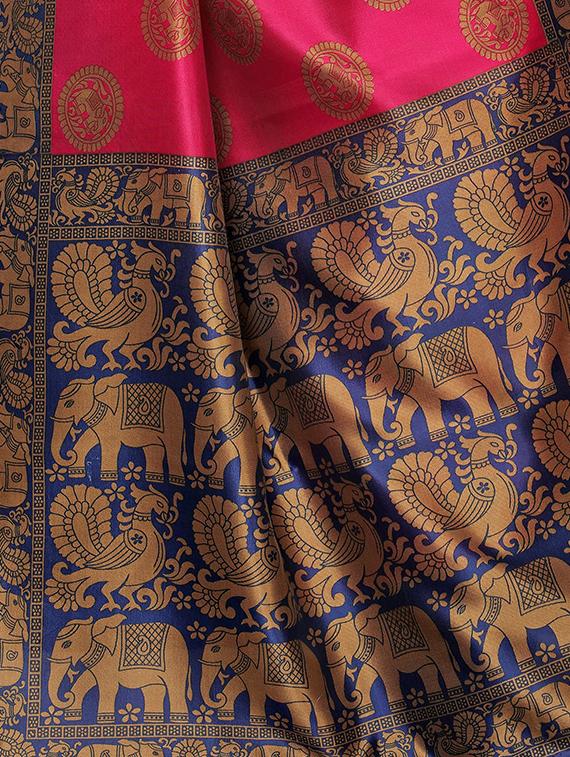 conversational printed saree with blouse - 17550942 - Zoom Image - 3