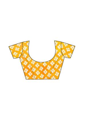 bandhani printed saree with blouse - 17550958 - Standard Image - 3