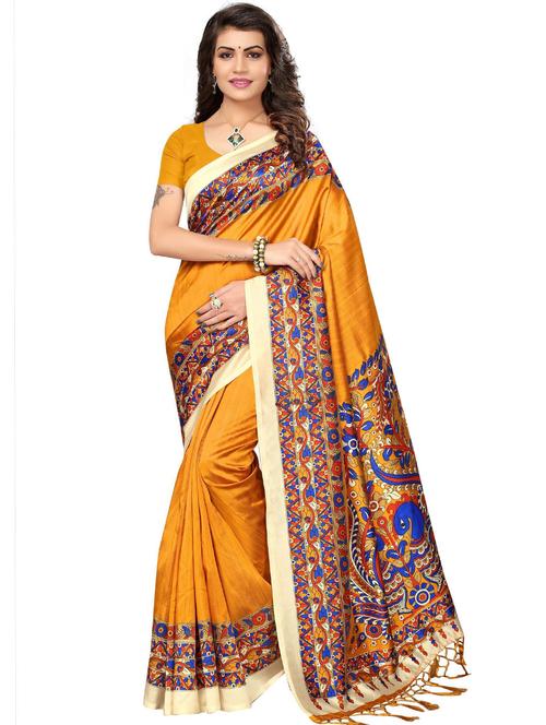 conversation print saree with blouse - 17550960 - Very Small Image - 1