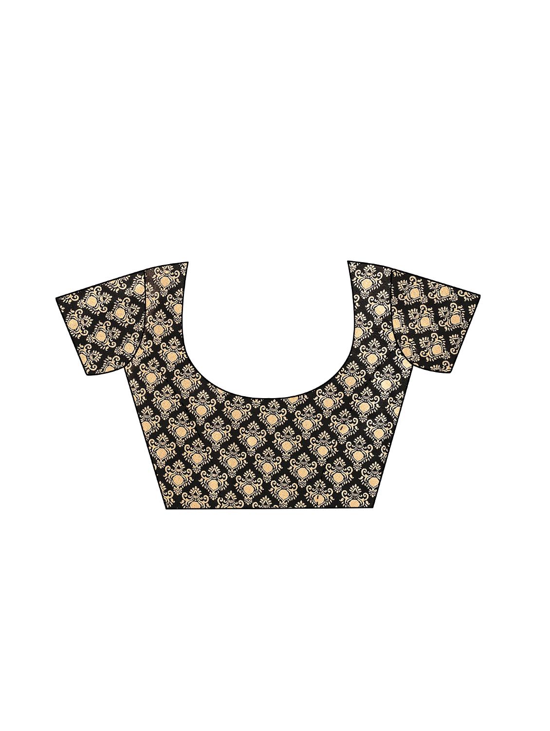 conversational printed saree with blouse - 17550964 - Zoom Image - 3