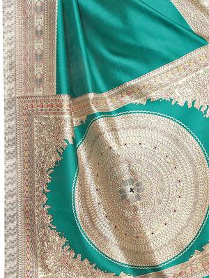 printed woven saree with blouse - 17550965 - Standard Image - 3