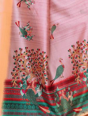 conversational printed saree with blouse - 17550972 - Standard Image - 3