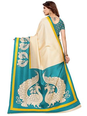solid bordered saree with blouse - 17550980 - Standard Image - 2