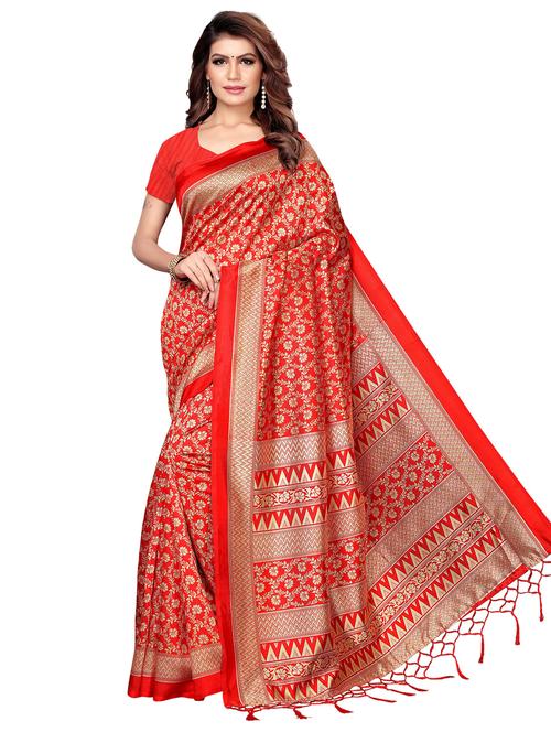 floral self design saree with blouse - 17550993 - Standard Image - 1