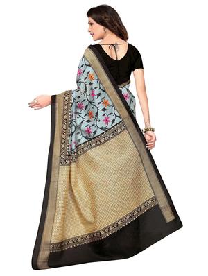 floral printed saree with blouse - 17551006 - Standard Image - 2