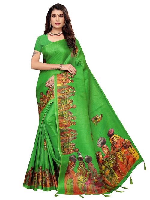 conversational printed saree with blouse - 17551008 - Standard Image - 1