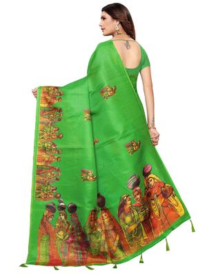 conversational printed saree with blouse - 17551008 - Standard Image - 2