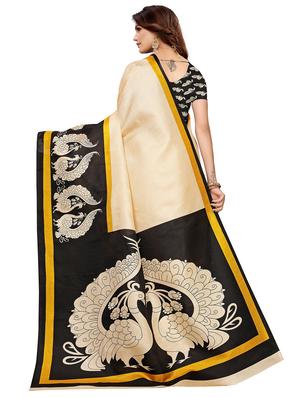 conversational printed saree with blouse - 17551015 - Standard Image - 2