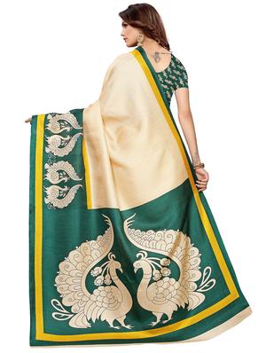 conversational printed saree with blouse - 17551025 - Standard Image - 2