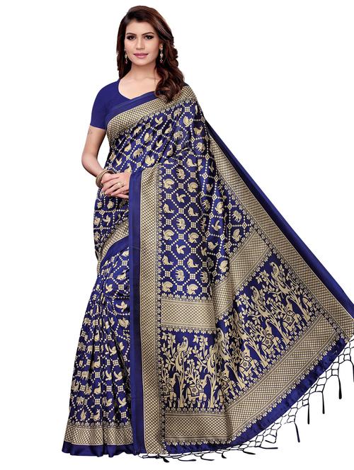 conversational printed saree with blouse - 17551035 - Standard Image - 1