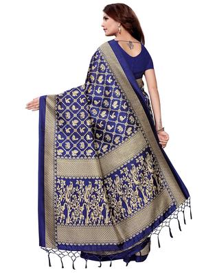 conversational printed saree with blouse - 17551035 - Standard Image - 2