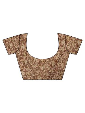 floral printed saree with blouse - 17551080 - Standard Image - 3