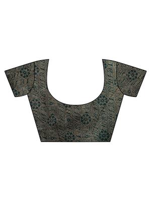 floral printed saree with blouse - 17551089 - Standard Image - 3