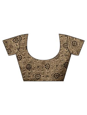 floral printed saree with blouse - 17551097 - Standard Image - 3