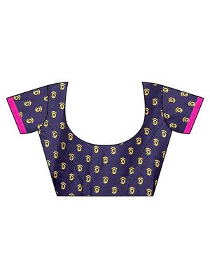 multi colored satin printed saree with blouse - 17551100 - Standard Image - 3