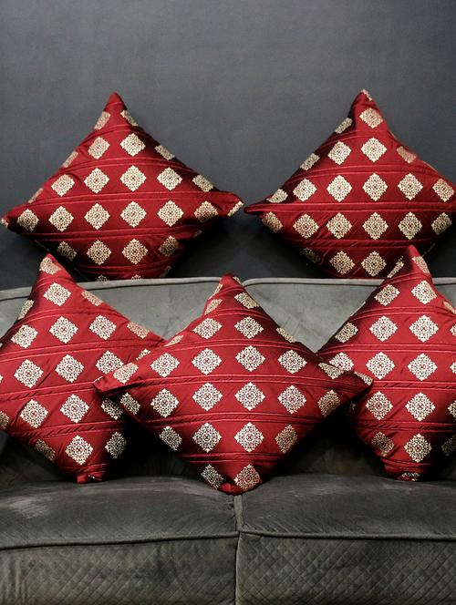 florida designer jacquard large pillow cover (beige, 40x40 cm) - 17551120 - Standard Image - 1