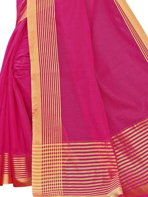 solid bordered kota doria saree with blouse - 17551153 - Standard Image - 4