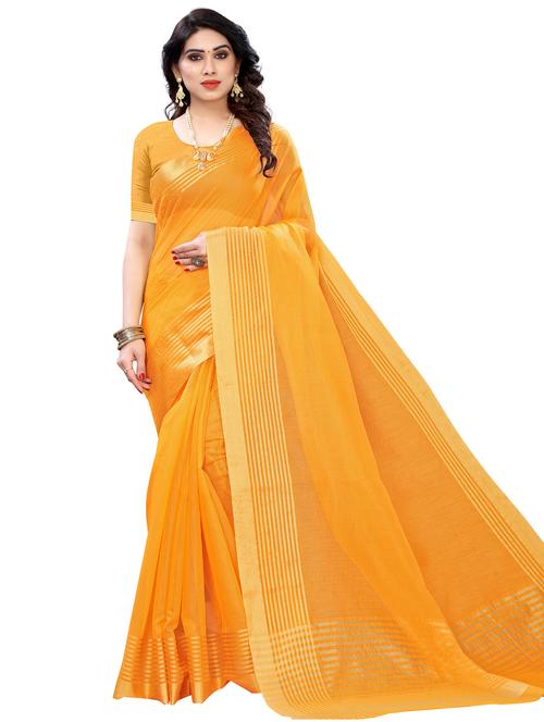 solid bordered kota doria saree with blouse - 17551156 - Standard Image - 1