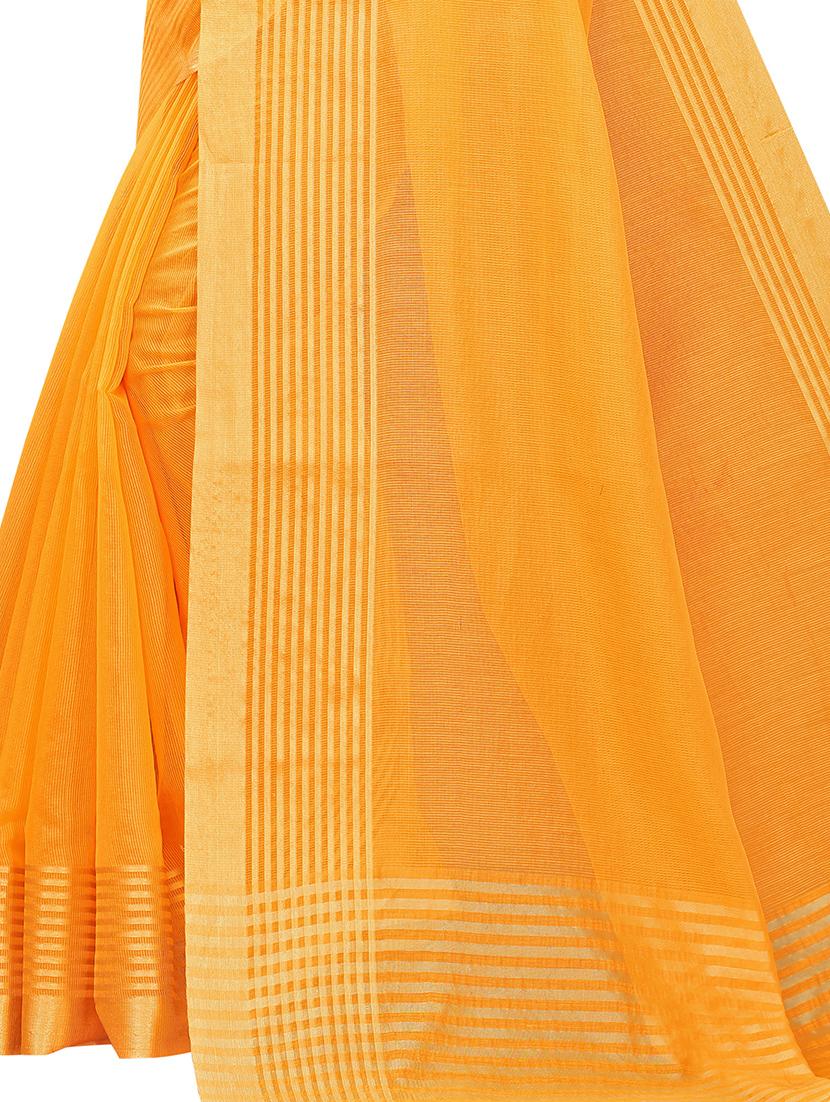 solid bordered kota doria saree with blouse - 17551156 - Zoom Image - 4