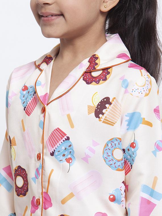 pink pajama set nightwear - 17551187 - Zoom Image - 4