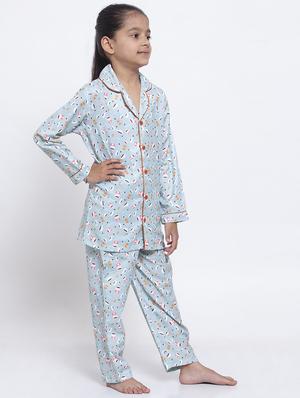 blue pajama set nightwear - 17551188 - Standard Image - 2