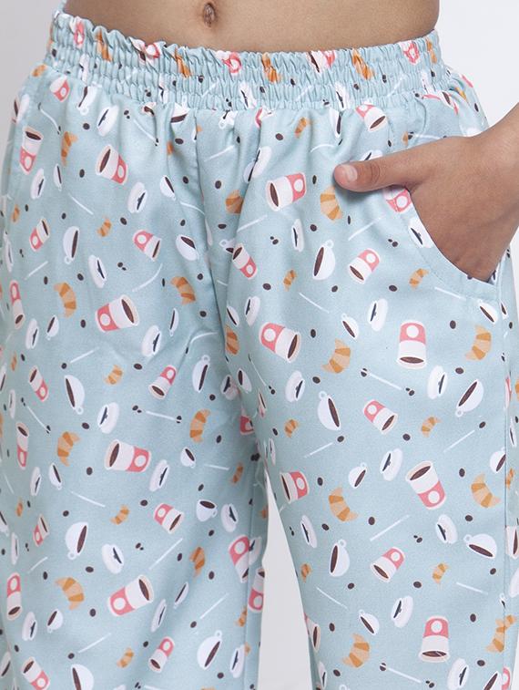 blue pajama set nightwear - 17551188 - Zoom Image - 5