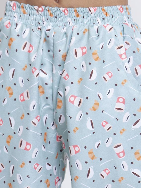 blue pajama set nightwear - 17551188 - Zoom Image - 6