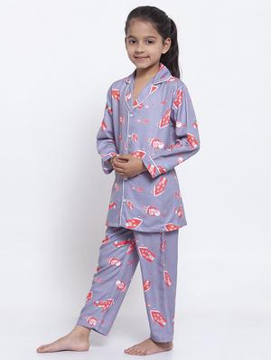 purple pajama set nightwear - 17551190 - Standard Image - 2